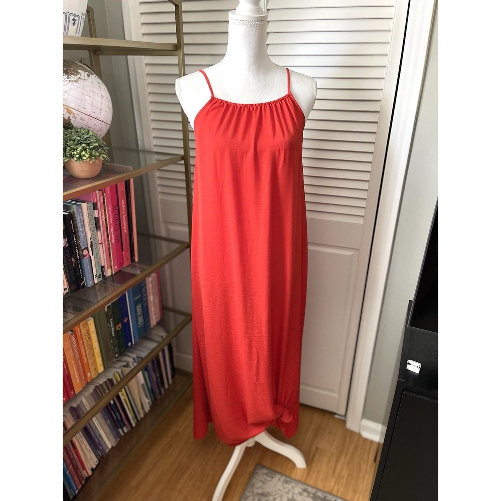 Prologue Women's Red Maxi Dress Spaghetti Straps XS
